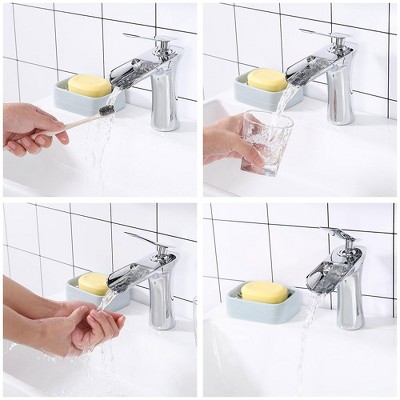 Chrome Waterfall Single-Handle Bathroom Faucet