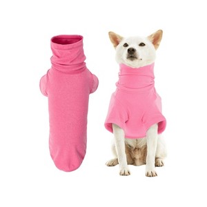 Gooby Turtle Neck Microfiber Stretch Fleece Hot Pink, Small - 1 of 1
