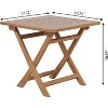 Wooden Side Table, Teak Wood Small Table for Indoor & Outdoor Use, Compact Patio Side Tables or Outdoor End Tables for Garden, Deck, or Balcony - 4 of 4