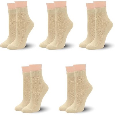 SERISIMPLE Women Thin Viscose Bamboo Above Ankle Sock Breathable Lightweight Classic Crew Casual 5 Pairs