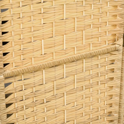 Nature Wood 6' Tall 3-Panel Folding Room Divider