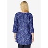 Woman Within Plus Size Perfect Printed Three-Quarter-Sleeve V-Neck Tunic - 3 of 4