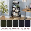 VECELO 4-Tier Metal Ladder Shelf, Multifunctional Ladder Bookshelf Plant Flower Stand Storage Rack Shelves Bookcase, Brown/Black/White - 4 of 4