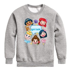 Boys' - Disney - Princess Girl Talk Graphic Long Sleeve Fleece Sweatshirt - 1 of 4