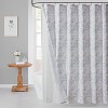 LunaLulinlk Rebecca 14-Piece Bright White Floral Shower Curtain Bath Set - 2 of 4