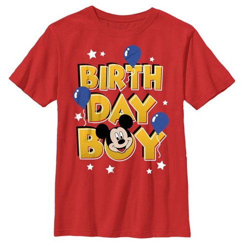 Boy s Disney Mickey Mouse Birthday Boy Balloons T shirt Target