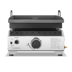 R.W. FLAME Portable Propane Griddle, 8,000 BTU Tabletop Flat Top Grill, 304 Stainless Steel Gas Grill for Camping, Outdoor BBQ, RV Cooking - 1 of 4