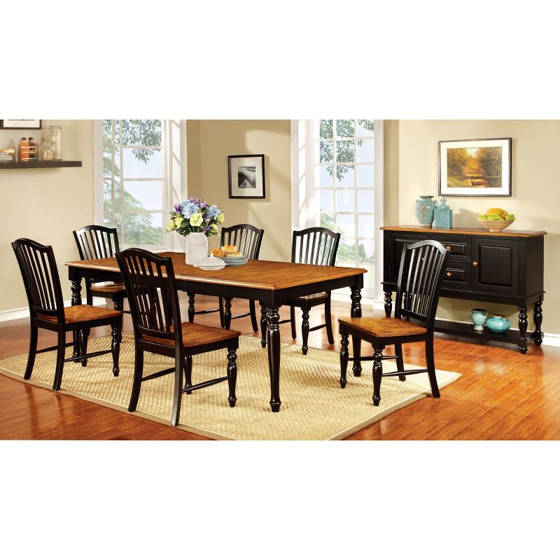 Set of 2 Jameson&#160;Country Style Wooden Chair Black/Oak - HOMES: Inside + Out, 4 of 7