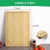 TackView Cutting Board, Bamboo Cutting Board with Juice Groove,  Knife Friendly Chopping Board,20*14*0.8in - 3 of 4