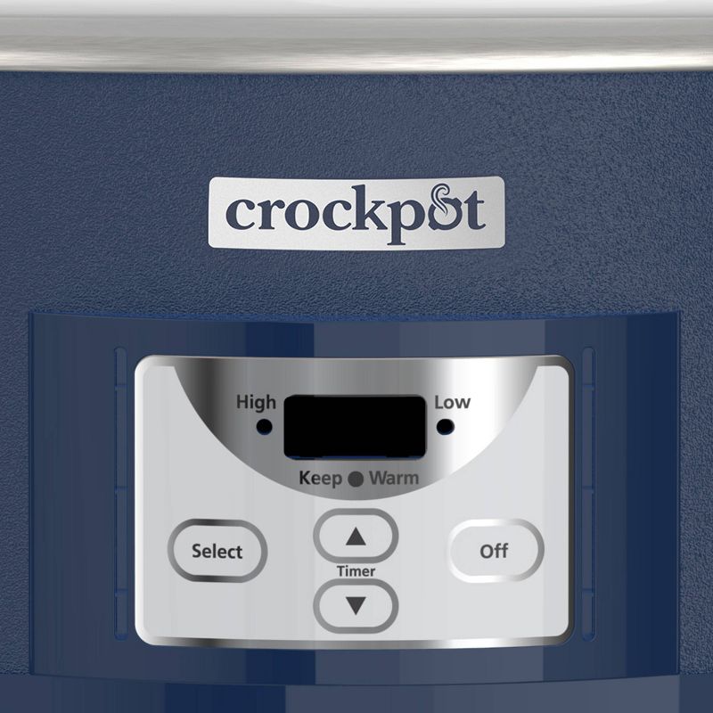 Crock-Pot 7qt One Touch Cook and Carry Slow Cooker - Blue, 4 of 8