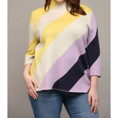 Women's Color Block Sweater - Plus - Fate : Target