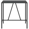 vidaXL Bar Table With Glass Top Black Poly Rattan Tall Modern - 3 of 4