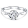 Pompeii3 1 1/2Ct Solitaire Lab Created Round Diamond Engagement Ring 14k Gold & Platinum - Size 7 - 4 of 4