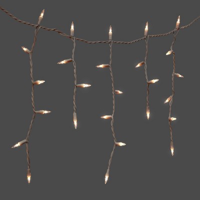 300ct Incandescent Mini Christmas Christmas Icicle Lights Clear with White Wire - Wondershop™
