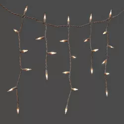 300ct Incandescent Mini Christmas Christmas Icicle Lights Clear with White Wire - Wondershop™