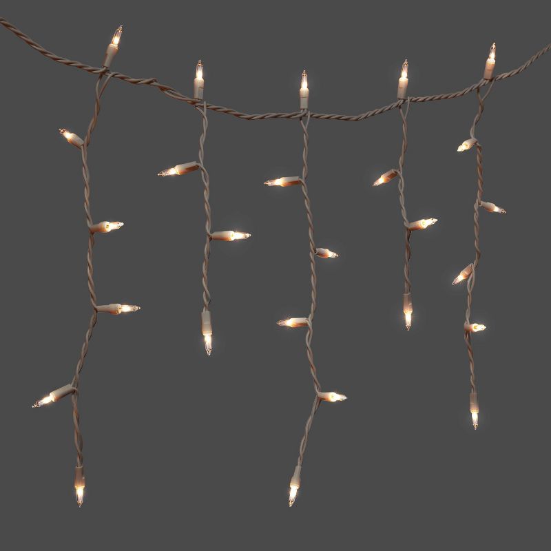 300ct Incandescent Mini Christmas Christmas Icicle Lights Clear with White Wire - Wondershop&#8482;, 1 of 7