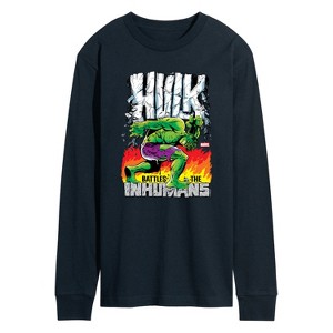 Men's - Marvel - Hulk Battles the Inhumans Long Sleeve Graphic T-Shirt - 1 of 4