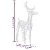 vidaXL Christmas Reindeers Xmas Decoration Light Display with LEDs Acrylic - Warm White Set of 2 - 4 of 4