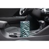 Elanze Designs 20 oz Stainless Steel On the Go Insulated Travel Tumbler With Push Top Lid, Black Zebra Print Sky Blue - 3 of 4