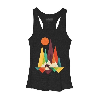 Women's Design By Humans Mountain Bear By radiomode Racerback Tank Top