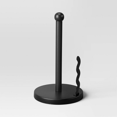 Squiggle Paper Towel Holder Black - Room Essentials™