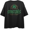 Wicked Part 1 A City Of Emeralds Women’s Black Crew Neck Short Sleeve Crop Top - 3 of 4