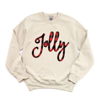 Simply Sage Market Women's Graphic Sweatshirt Jolly Plaid