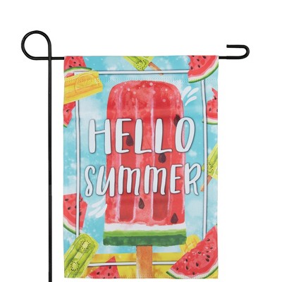 Hello Summer Popsicle and Watermelon Outdoor Garden Flag