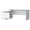 PAGED Home Office Desk 42" L Simple Modern Writing Desk with 2 Storage Shelves and Wooden Frame for Office, Study - 4 of 4