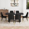 7-Piece Dining Set with MDF Table and 6 Chairs with PU Cushions - 3 of 4