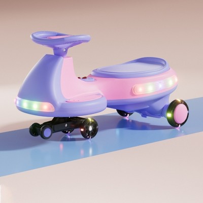 JUJABU 12V Kids Electric Ride-On Car with Lights, Music, Anti-Rollover Design for Boys & Girls 3+, Indoor & Outdoor Fun