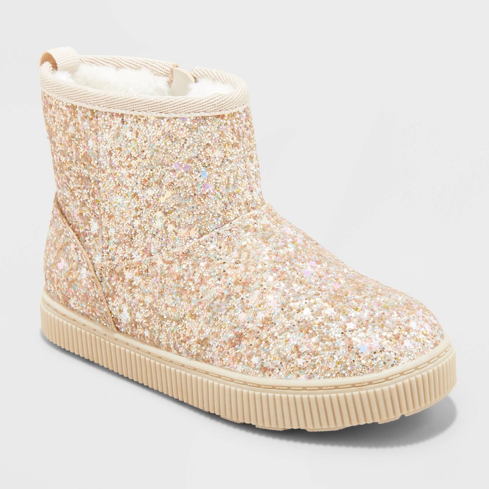 Toddler Arlo Shearling Style Boots - Cat & Jack™ Gold 5T