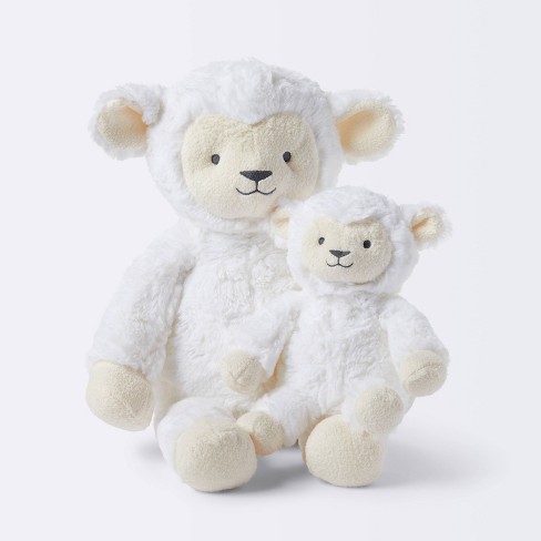 Plush Animal With Mini Plush Stuffed Animal Toy - Lamb - 2pc