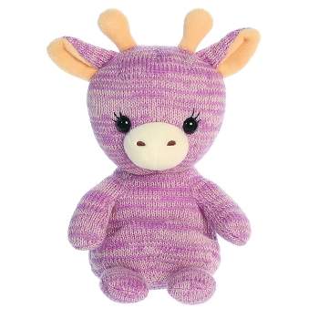Aurora Medium Giraffe Cozyroos Snuggly Stuffed Animal Purple 10"