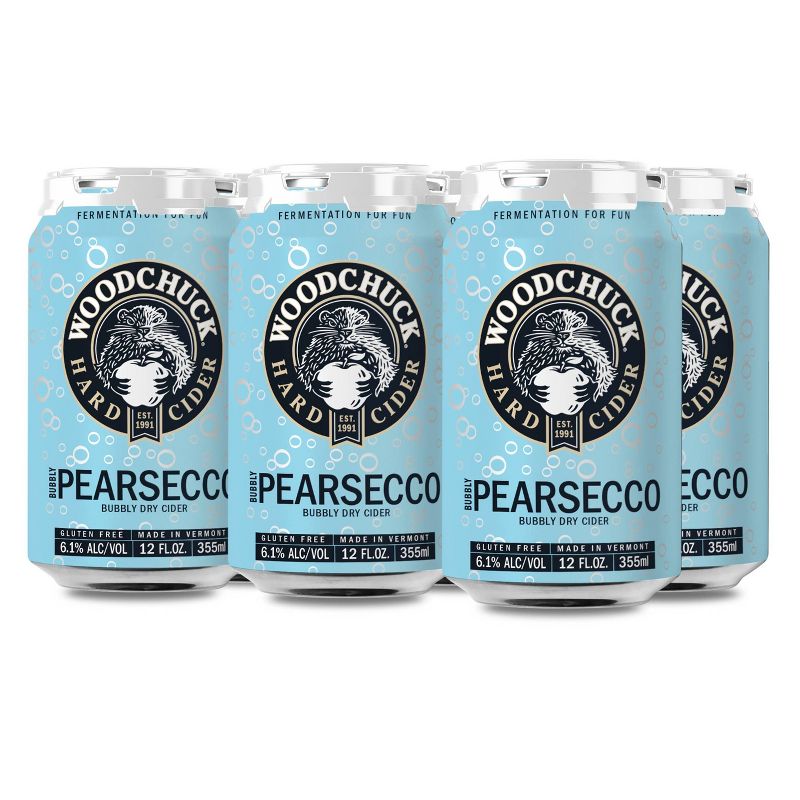 Woodchuck Bubbly Pearsecco Dry Hard Cider - 6pk/12 fl oz Cans, 1 of 5