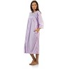 Casual Nights Women's Zipper Front Jacquard Fleece Long Robe Duster - 2 of 3