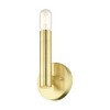 Livex Lighting Copenhagen 1 - Light Wall Light in  Satin Brass - 3 of 4