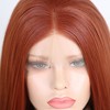 Unique Bargains Women Long Straight Hair Lace Front Wigs with Wig Cap 24" 21" - 23" 1PC - 4 of 4