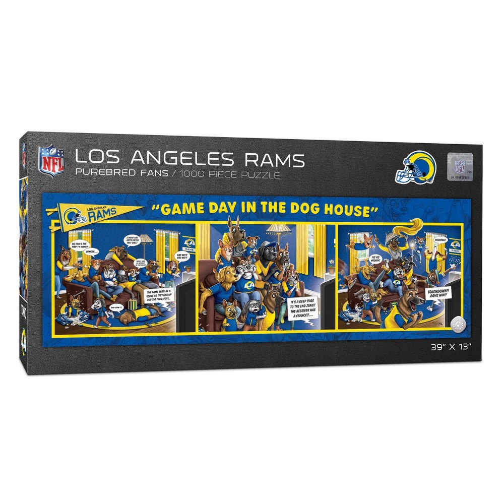 Los Angeles Rams NFL Los Angeles Rams Game Day in the Dog House Puzzle -  1000Pc | The Market Place