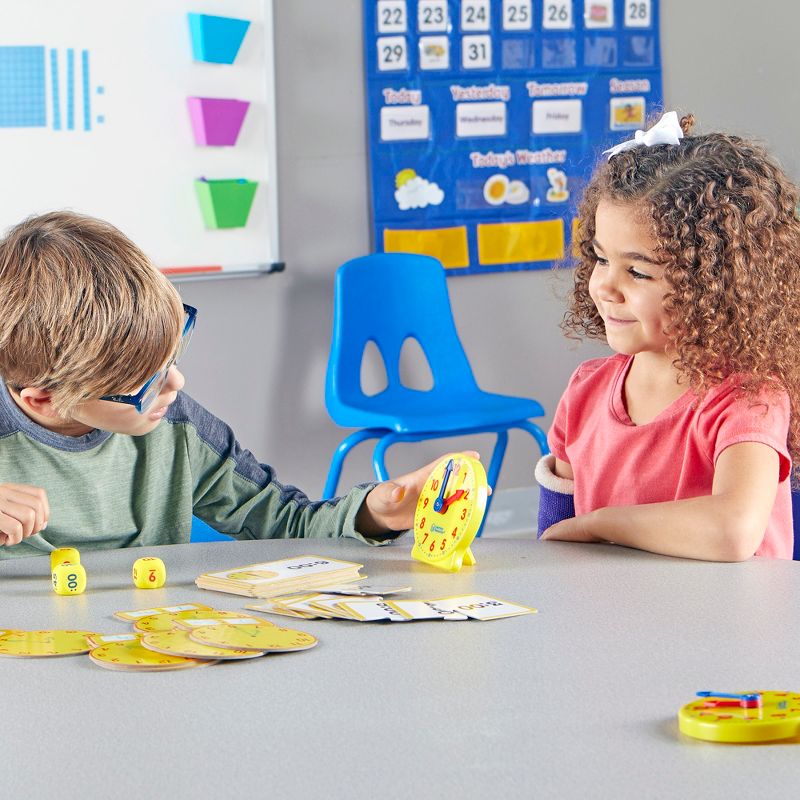 Learning Resources About Time! Group Activity Set, Classroom Set, 6 Write & Wipe Clocks, 6 of 8