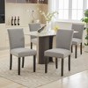 Coucheta Dining Chairs Set of 2, Fabric Upholstered Parson Chairs with Nailhead Trim & Padded Seat, Modern Style with Wood Legs for Kitchen - 4 of 4