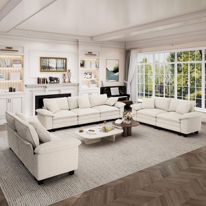 Captiva Designs Cloud Modular 7PC Sectional Sofa Set, Oversized U-Shaped Couch with Lounge Comfort, Corduroy & Chenille Fabric - 1 of 4