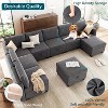 Modular Sofa ,Storage Seats, Oversized Convertible Sofa Couch for Living Room - 4 of 4