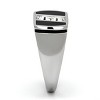 Slickblue Men’s Polished Stainless Steel Ring with Clear Crystal, No Plating, Synthetic Rhinestone, Size 8-13 - 4 of 4