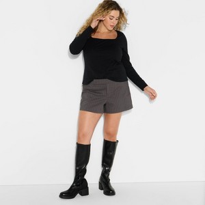 Women's Long Sleeve Square Neck T-Shirt - Wild Fable™ - 1 of 3