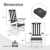 Aoodor Outdoor Rocking Chair, HDPE Slatted Porch Rocker with Armrests, All-Weather Design for Outdoor or Indoor - 4 of 4
