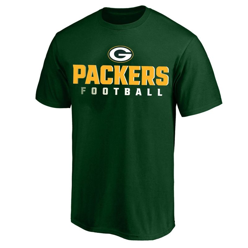 NFL Green Bay Packers Men's Big & Tall Short Sleeve Cotton T-Shirt, 1 of 4