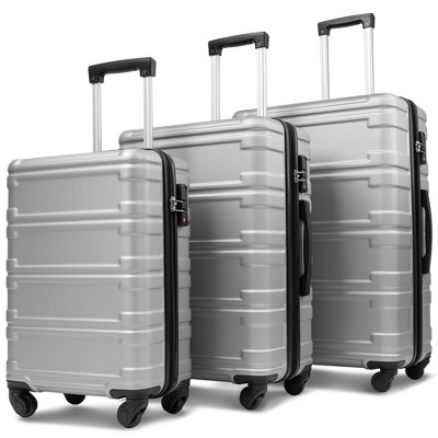 100% ABS Lightweight Suitcase with 360° Spinner Wheels, Telescoping Handle & Spacious Interior Durable, Secure Travel Luggage Set