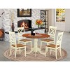 Bohemian Dining Table Set for 4 - 42" Table & 4 Chairs - Buttermilk & Cherry Finish - Perfect for Gatherings - 2 of 4