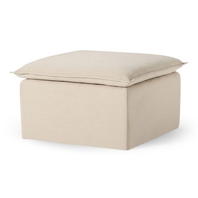 Maven Lane Claude Contemporary Ottoman in Fabric Upholstery
